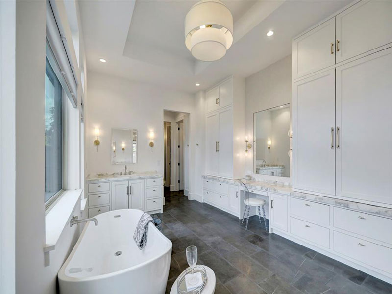 Hidden storage bathroom cabinet design