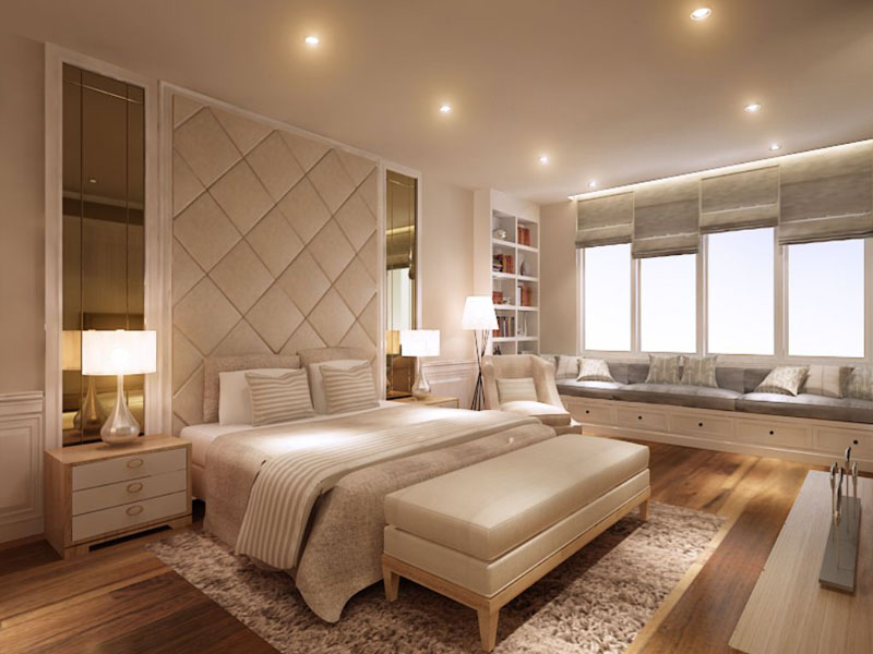 Master bedroom interior designers by Homzelite