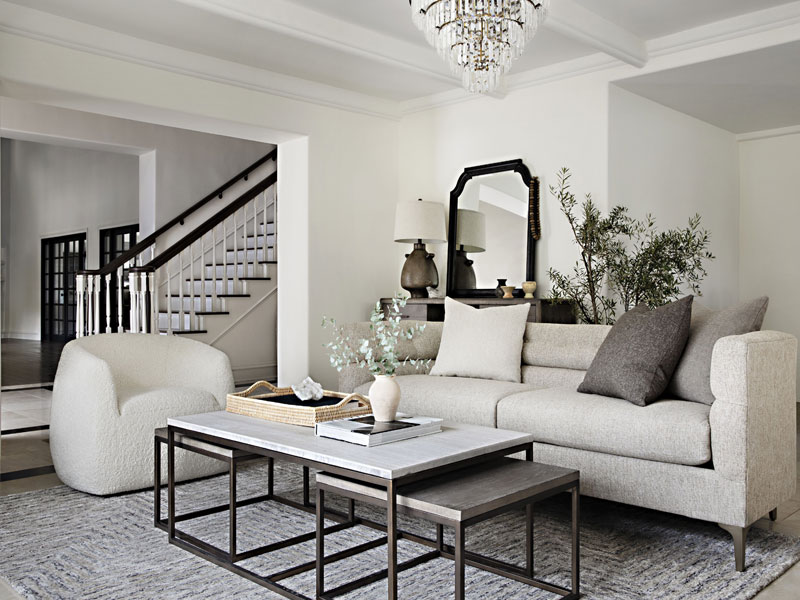 Contemporary modern living room design by Homzelite