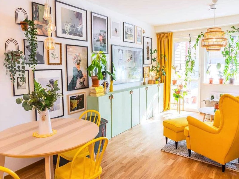 Urban Sunshine Living Room Design by Homzelite