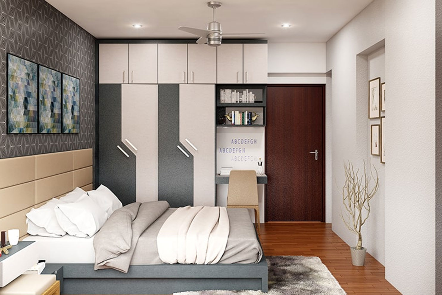 Master bedroom interior design solutions by Homzelite.