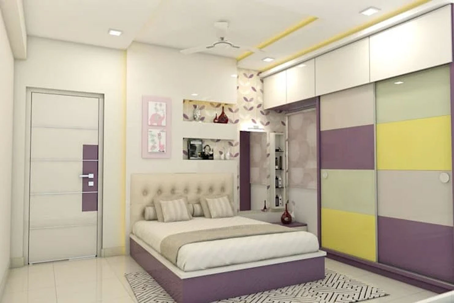 Best sliding door wardrobe design by Homzelite.