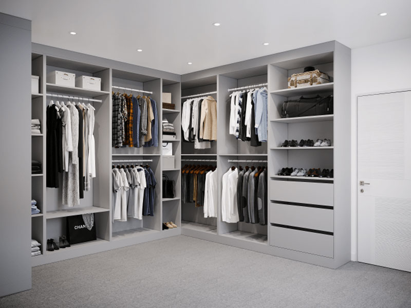 Modern wardrobe design by Homzelite.